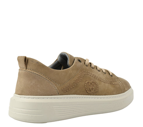 Pantofi sport, barbati, GORETTI, B68-1050 bej, piele intoarsa